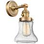 Bellmont 11" High Brushed Brass Sconce w/ Seedy Shade