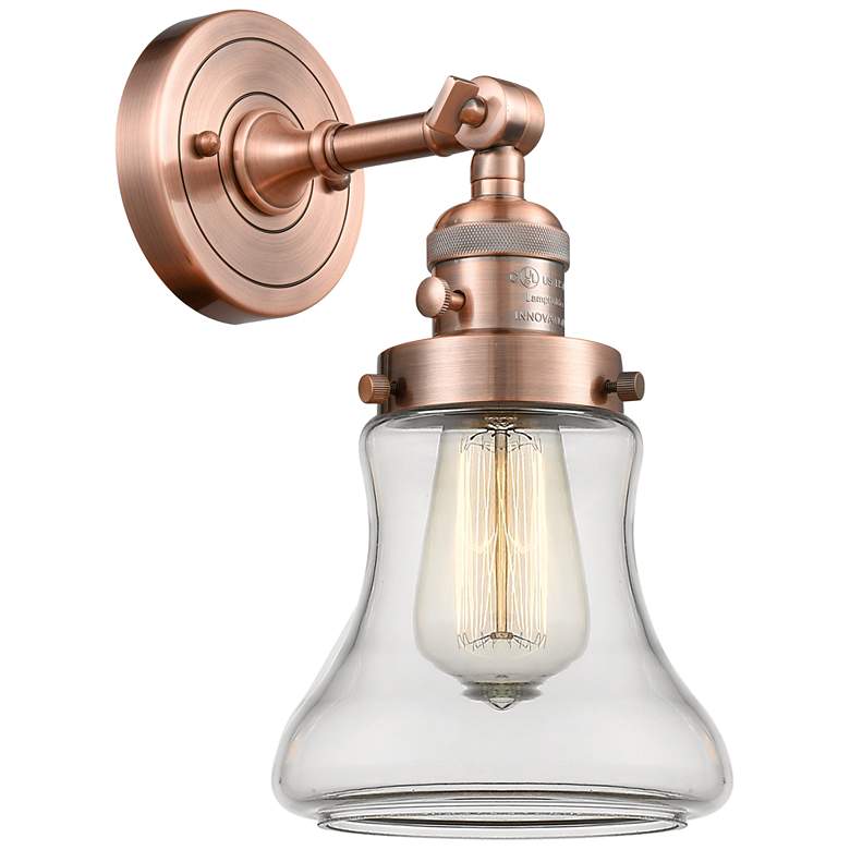Image 1 Bellmont 11" High Copper Sconce w/ Clear Shade