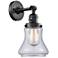 Bellmont 11" High Matte Black Sconce w/ Clear Shade