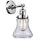 Bellmont 11" High Polished Chrome Sconce w/ Clear Shade