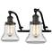 Bellmont 18" Wide 2 Light Bronze Bath Vanity Light w/ Clear Shade