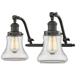 Bellmont 18" Wide 2 Light Bronze Bath Vanity Light w/ Clear Shade