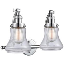 Bellmont 18" Wide 2 Light Polished Chrome Bath Vanity Light w/ Clear S