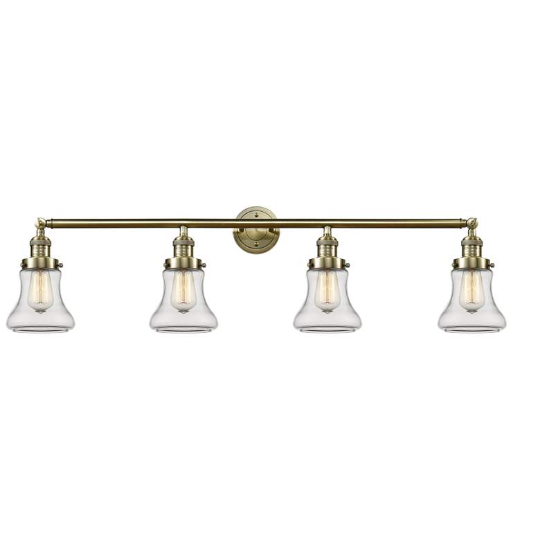 Image 1 Bellmont 42.25" Wide 4 Light Antique Brass Bath Vanity Light w/ Clear