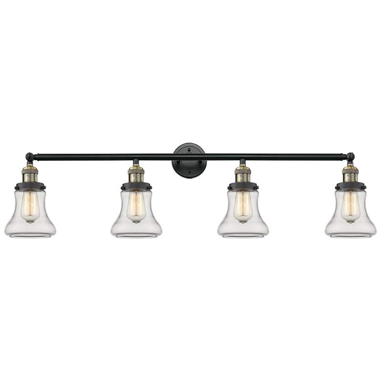 Image 1 Bellmont 42.25" Wide 4 Light Black Brass Bath Vanity Light w/ Clear Sh