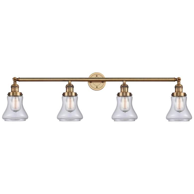 Image 1 Bellmont 42.25" Wide 4 Light Brushed Brass Bath Vanity Light w/ Clear