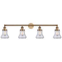 Bellmont 42.25" Wide 4 Light Brushed Brass Bath Vanity Light w/ Clear