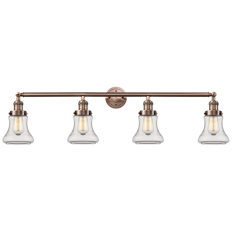 Image 1 Bellmont 42.25" Wide 4 Light Copper Bath Vanity Light w/ Clear Shade