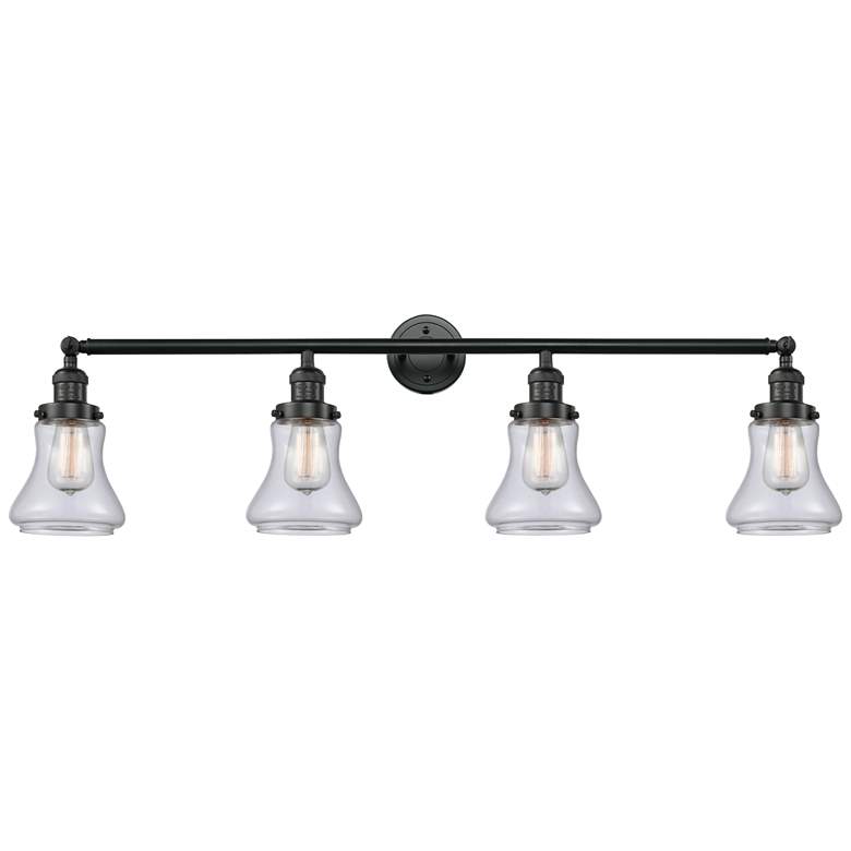 Image 1 Bellmont 42.25" Wide 4 Light Matte Black Bath Vanity Light w/ Clear Sh