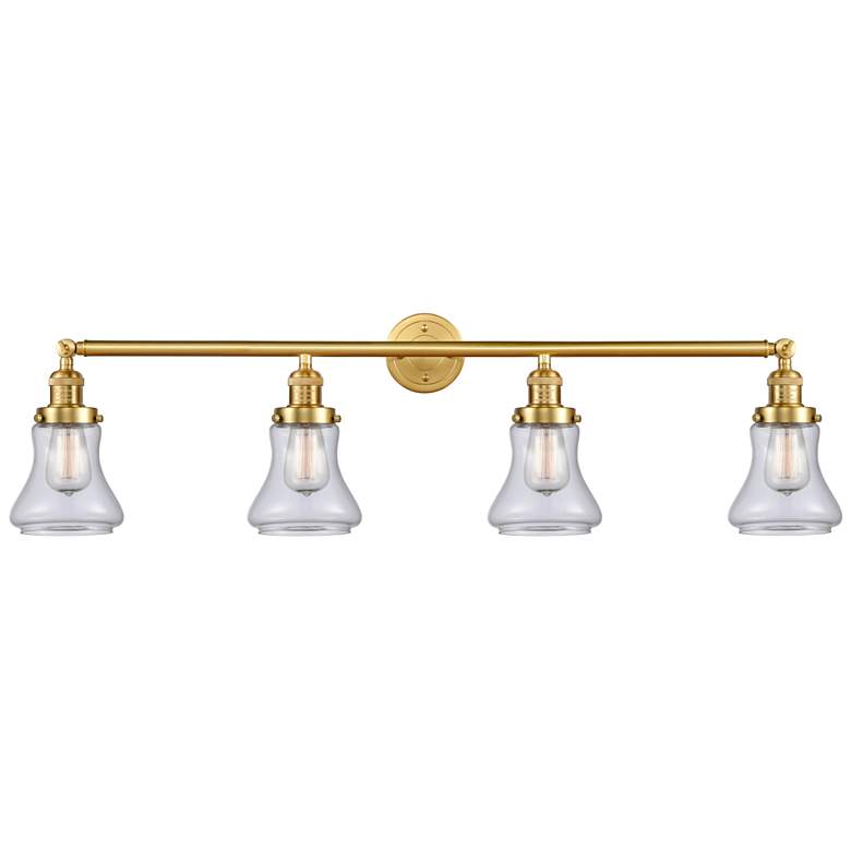 Image 1 Bellmont 42.25" Wide 4 Light Satin Gold Bath Vanity Light w/ Clear Sha