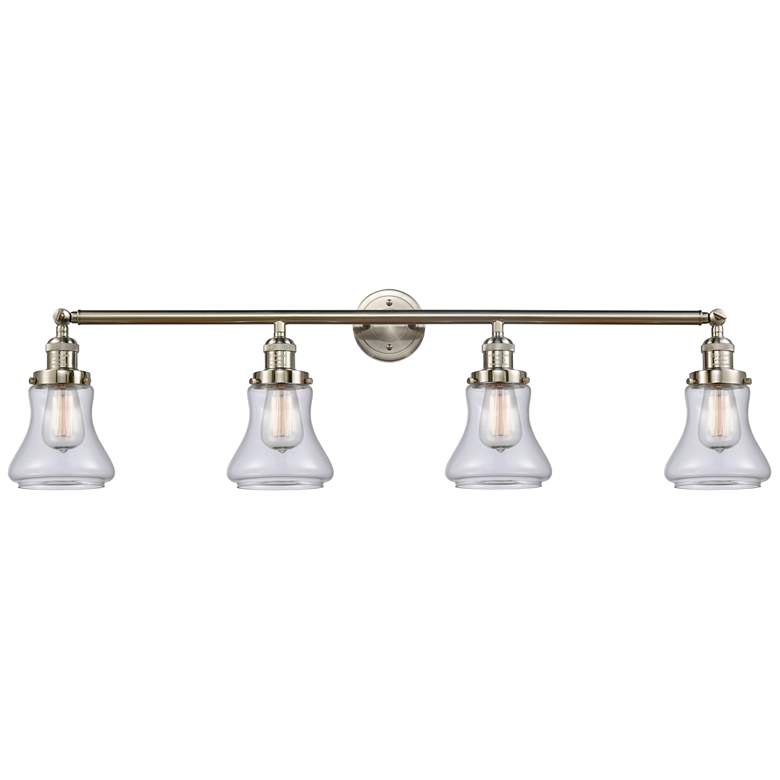 Image 1 Bellmont 42.25"W 4 Light Brushed Nickel Bath Light w/ Clear Shade