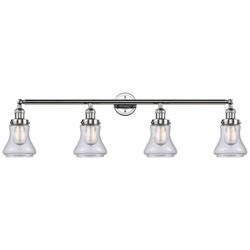 Bellmont 42.25"W 4 Light Polished Chrome Bath Vanity Light w/ Clear Sh