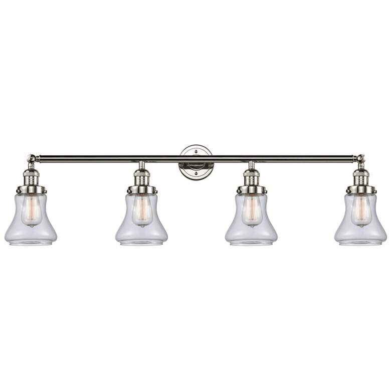 Image 1 Bellmont 42.25"W 4 Light Polished Nickel Bath Vanity Light w/ Clear Sh