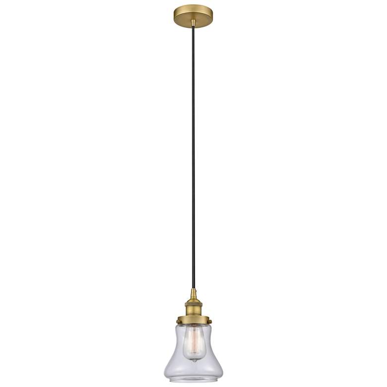 Image 1 Bellmont 6" Brushed Brass Mini Pendant w/ Clear Shade