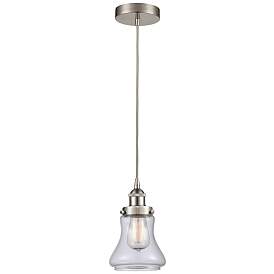 Image1 of Bellmont 6" Brushed Satin Nickel Mini Pendant w/ Clear Shade