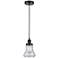 Bellmont 6" Matte Black Mini Pendant w/ Clear Shade