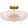 Belmond 3-Light Brushed Gold Semi-Flush Mount