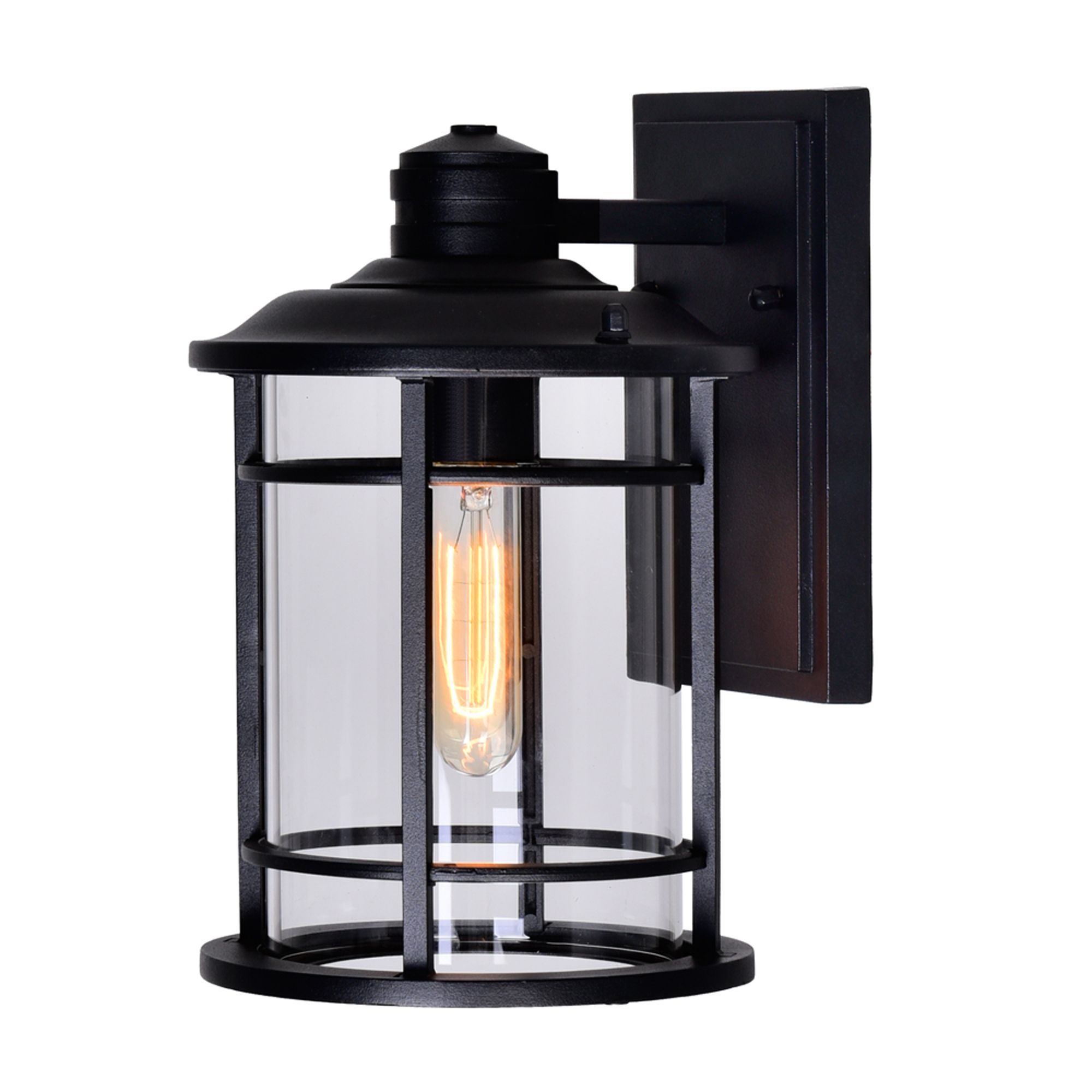 Image 2 Belmont 1 Light Black Outdoor Wall Lantern more views