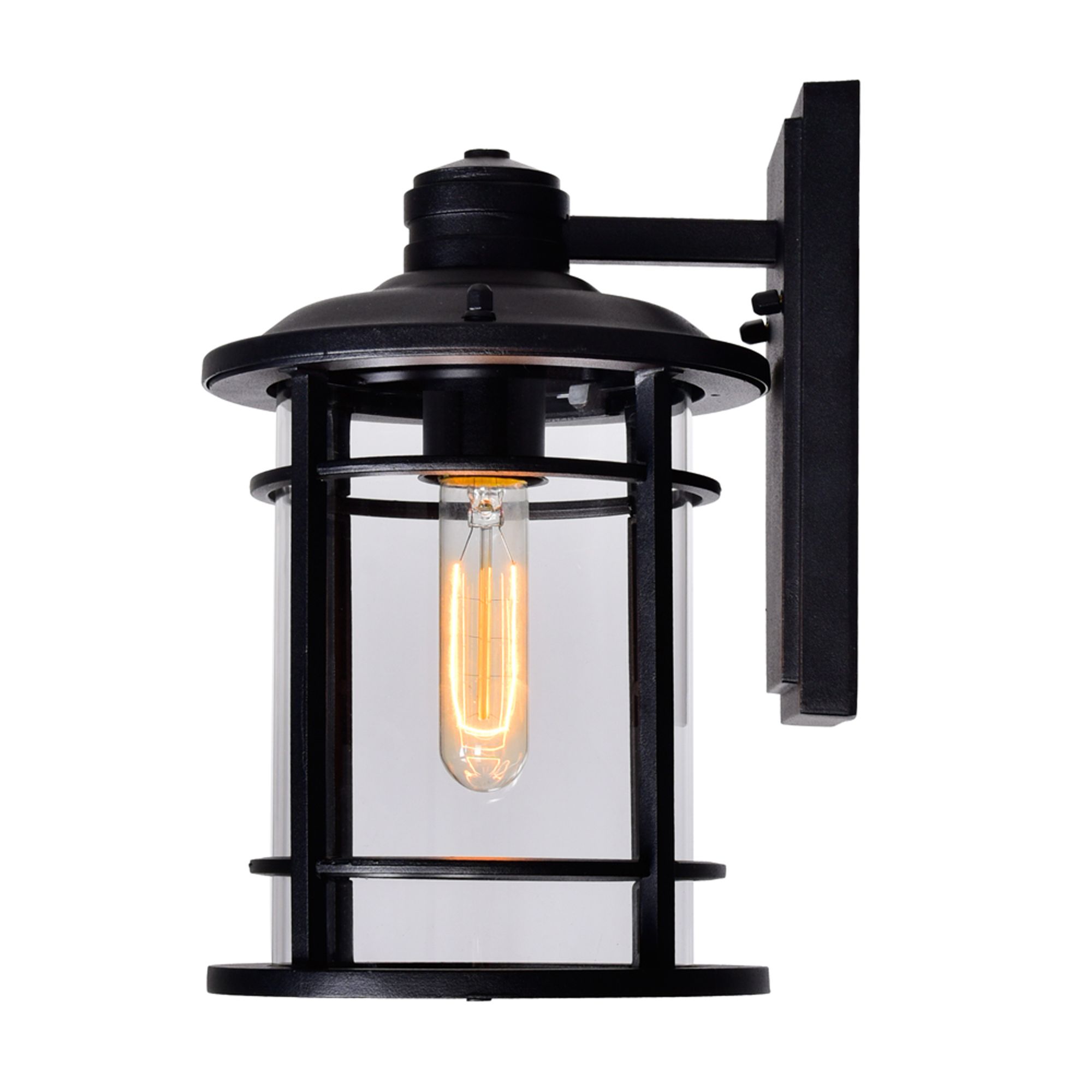 Image 3 Belmont 1 Light Black Outdoor Wall Lantern more views