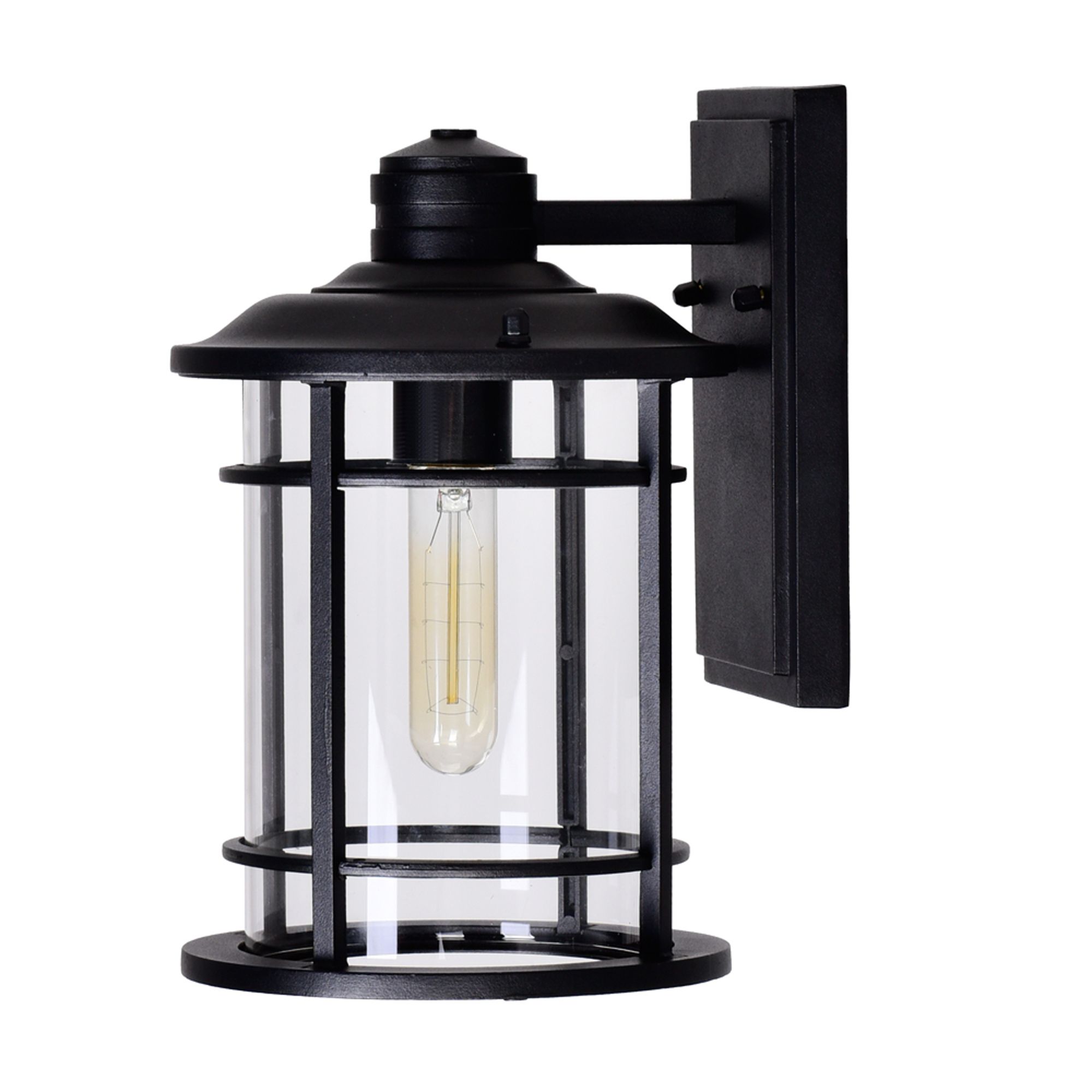 Image 6 Belmont 1 Light Black Outdoor Wall Lantern more views