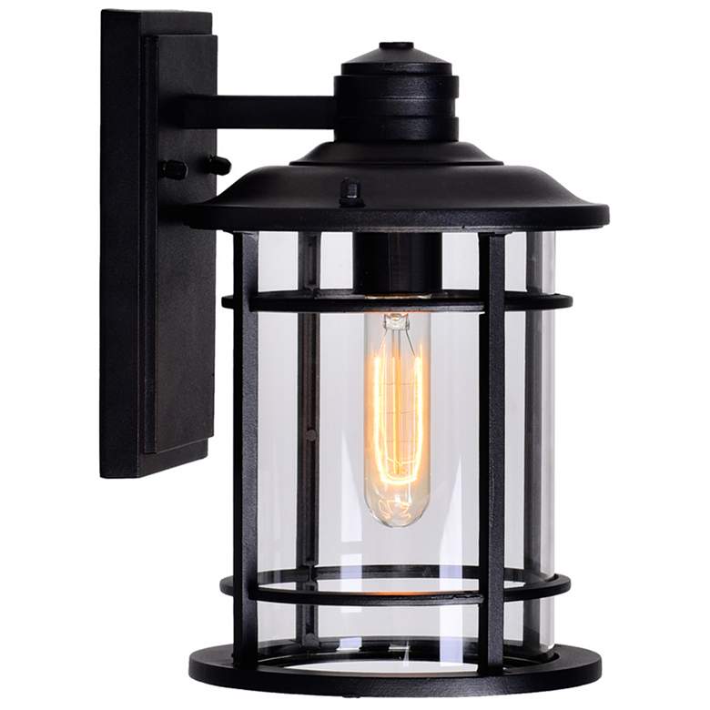 Image 1 Belmont 1 Light Outdoor Black Wall Lantern