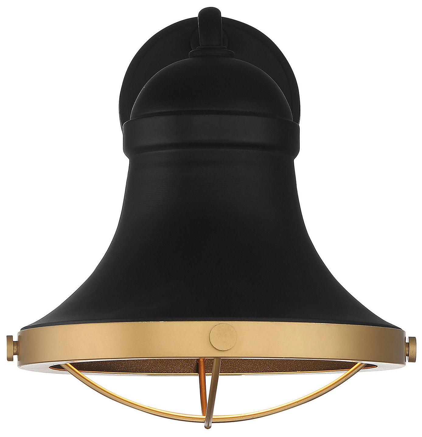 Image 3 Belmont 1-Lt Dark Sky Wall Lantern Textured Black with Warm Brass Accents more views