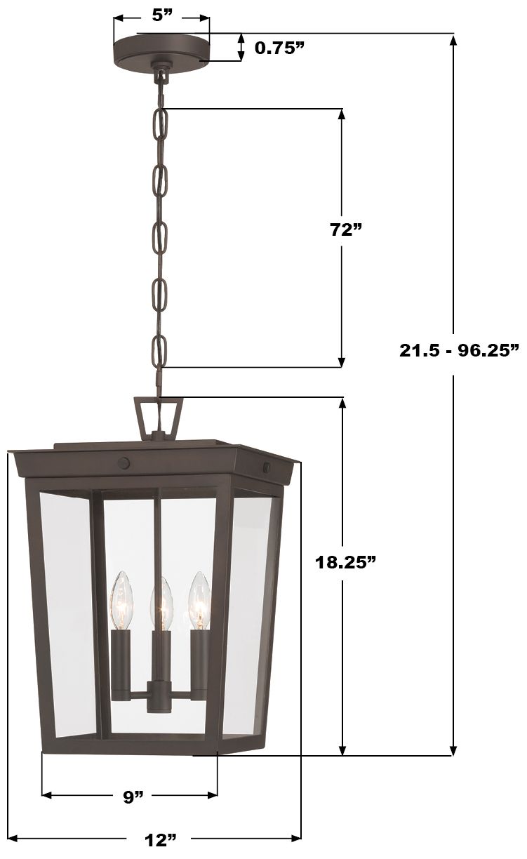 Belmont 12'' Twilight Bronze Outdoor Pendant