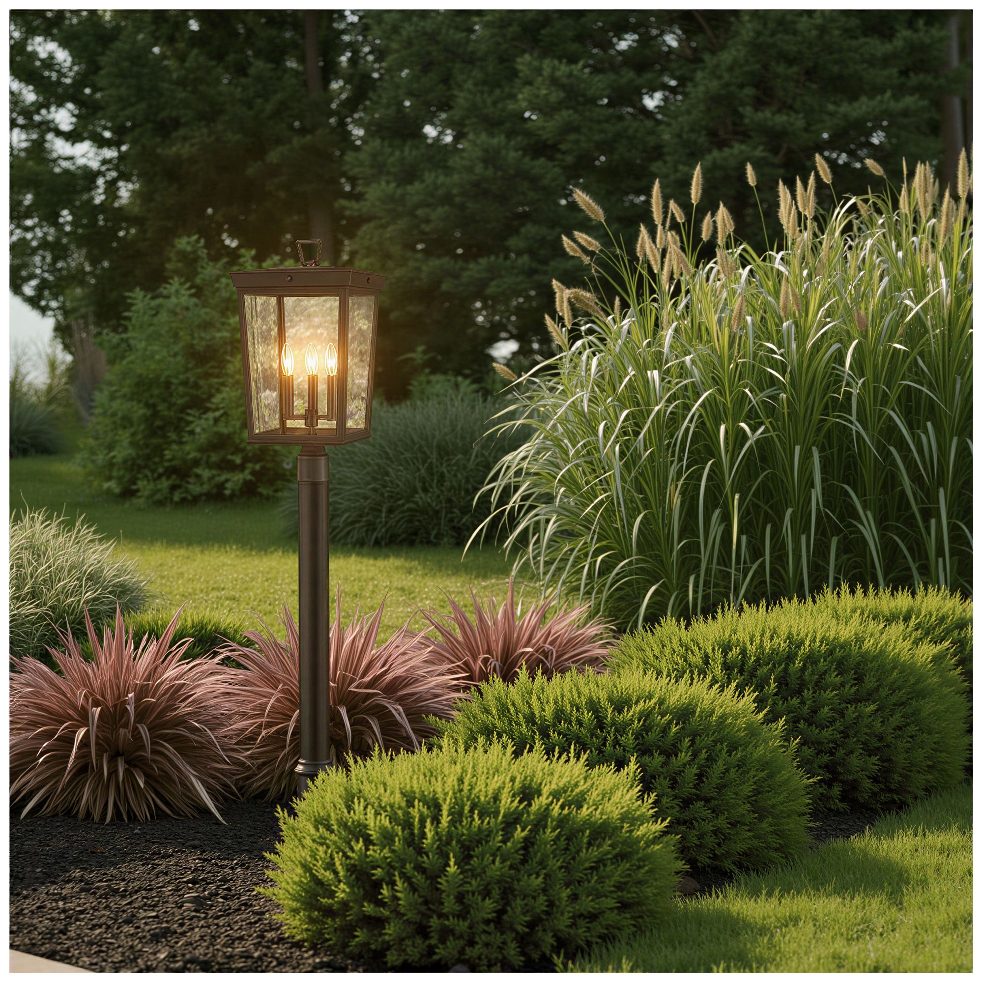 Image 6 Belmont 12'' Twilight Bronze Outdoor Post more views