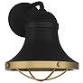 1_Belmont 13" High Textured Black and Brass Outdoor Wall Light