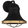 2_Belmont 13" High Textured Black and Brass Outdoor Wall Light more views