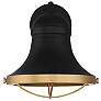 3_Belmont 13" High Textured Black and Brass Outdoor Wall Light more views