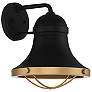 4_Belmont 13" High Textured Black and Brass Outdoor Wall Light more views