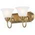 Belmont 2-Light 8.5-in Antique Brass Bell Vanity Light