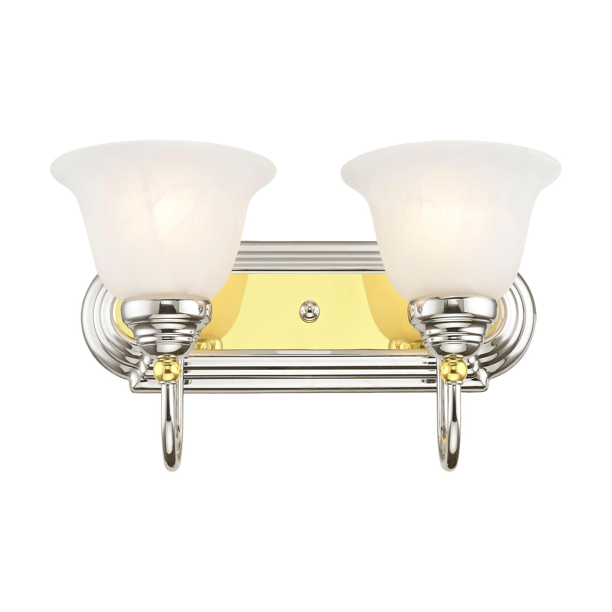 Belmont 2-Light 8.5-in Chrome Bell Vanity Light