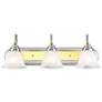 3_Belmont 24"W Polished Chrome and Brass 3-Light Bath Light