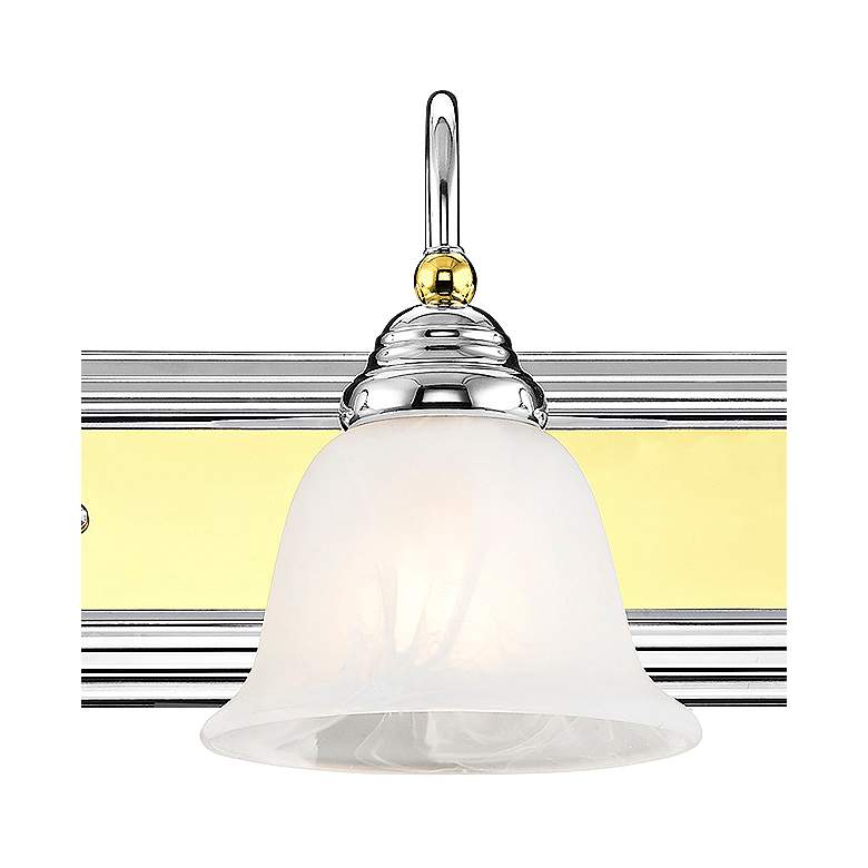 Image 4 Belmont 24"W Polished Chrome and Brass 3-Light Bath Light more views