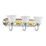 4_Belmont 24"W Polished Chrome and Brass 3-Light Bath Light more views
