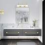 Belmont 24"W Polished Chrome and Brass 3-Light Bath Light in scene