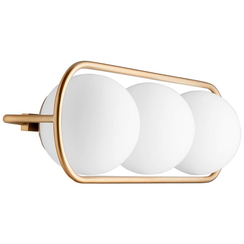 Image 2 Belmont 26" Wide Aged Brass 3-Light Vanity Bath Light more views