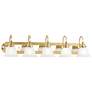 3_Belmont 36" Wide Polished Brass 5-Light Bath Light