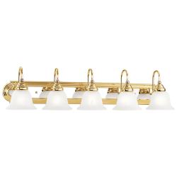 Belmont 36" Wide Polished Brass 5-Light Bath Light