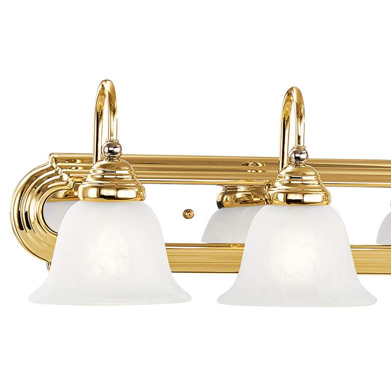 Image 4 Belmont 36" Wide Polished Brass 5-Light Bath Light more views