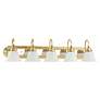 5_Belmont 36" Wide Polished Brass 5-Light Bath Light more views