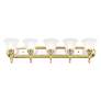7_Belmont 36" Wide Polished Brass 5-Light Bath Light more views