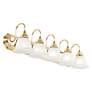 Belmont 36" Wide Polished Brass 5-Light Bath Light in scene