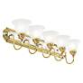 Belmont 36" Wide Polished Brass 5-Light Bath Light in scene