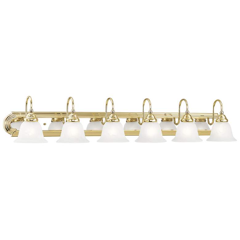 Image 1 Belmont 48"W Polished Brass and Chrome 6-Light Bath Light