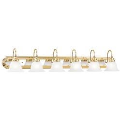 Belmont 48"W Polished Brass and Chrome 6-Light Bath Light