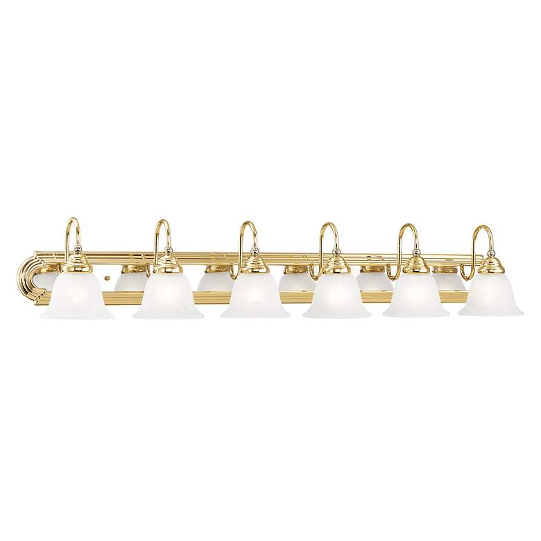 Image 3 Belmont 48"W Polished Brass and Chrome 6-Light Bath Light more views