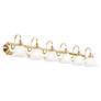 5_Belmont 48"W Polished Brass and Chrome 6-Light Bath Light more views